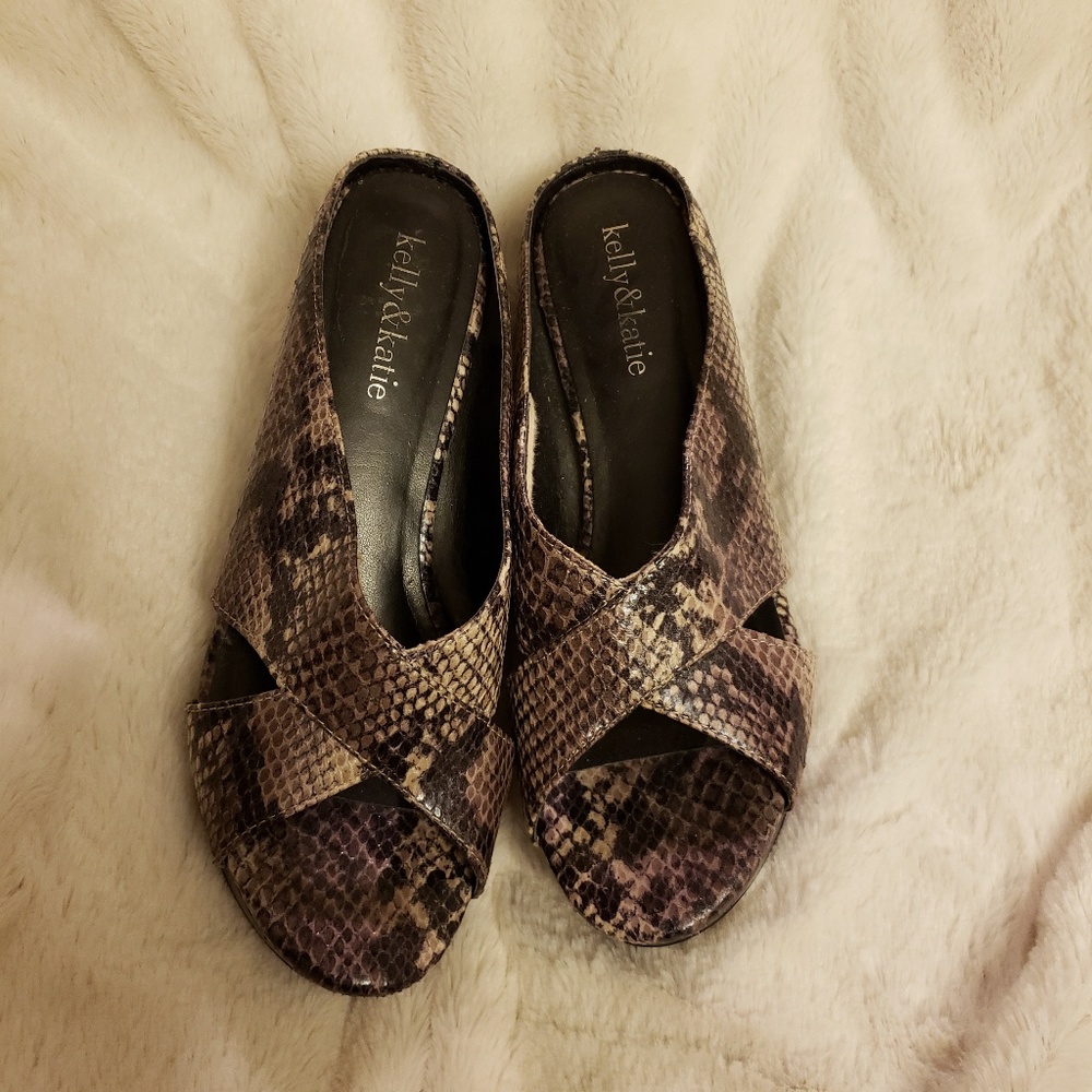 Kelly and Katie Snake Skin Wedge